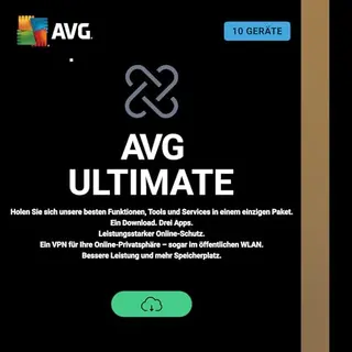 AVG Ultimate 2026 - 10 Geräte, 1 Jahr, Aktivierungscode per E-Mail