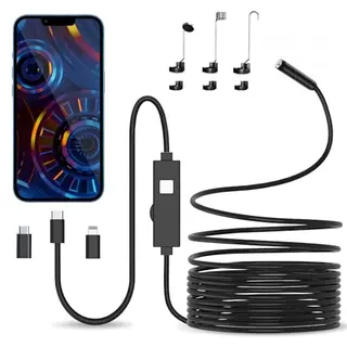 Endoskopkamera 1080P HD mit Licht, wasserdicht, für Android & iOS, 5m
