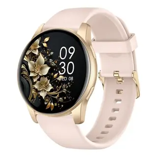 AcclaFit Smartwatch Damen & Herren, 1.38" HD-Display, Fitness-Tracker, IP68 wasserdicht, mit Bluetooth, Herzfrequenz & Schlafmonitor, Pink