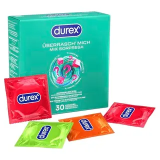 Durex Überrasch' Mich Kondome – Mixpack, Probierpaket, JGA, 30er Großpackung