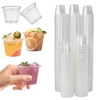 400 Stück transparente Shot Becher aus Plastik - 40ml Einweg Schnapsgläser für Partys