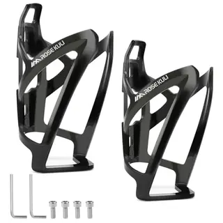 Rose Kuli Flaschenhalter Fahrrad - 2er Pack Getränkehalter für MTB und Rennräder, Schwarz