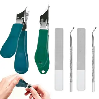 Vijixka Nagelknipser Set für dicke Zehennägel – 2 ergonomische Modelle (Groß 10.8cm & Klein 8.8cm)