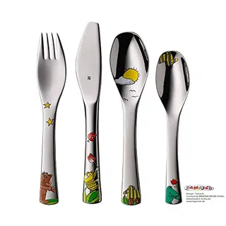 WMF Janosch Kinderbesteck Set 4-teilig, spülmaschinengeeignet für Kinder ab 3 Jahren