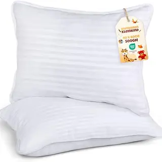Utopia Bedding Kleinkind Kopfkissen 40 x 60 cm, 2er Set, Atmungsaktiv, Weiß, Für Kinder ab 2 Jahren