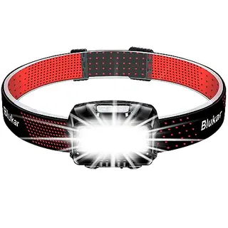 Blukar LED Stirnlampe wiederaufladbar, superhelle Kopflampe mit 8 Lichtmodi für Joggen, Campen und Angeln
