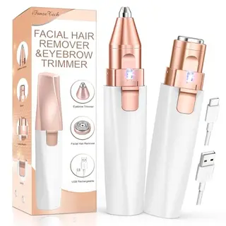 iFanzeTech 2-in-1 Augenbrauenrasierer und Gesichtshaarentferner für Frauen