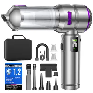 SOKTNEU Handstaubsauger, kabellos mit LCD-Display, 26.000 Pa