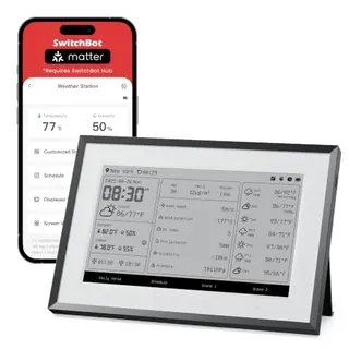 SwitchBot E-Ink Home Dashboard, WLAN-Wetterstation mit Familienkalender