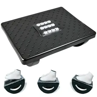 Vunanvu Ergonomische Fußstütze mit Massage-Rollen für Schreibtisch - Wippfunktion, rutschfest und ideal für Büro und Zuhause