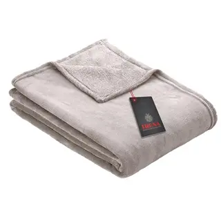 Ibena Kuscheldecke Olbia 150x200 cm, flauschig und warm, waschbar, hellgrau