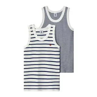 Petit Bateau Jungen-Muskelshirt (2er Pack), 5 Jahre