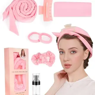 Lockenwickler ohne Hitze, Samt Haarband für gleichmäßige Wellen, Übernacht-Curls für mittellanges Haar
