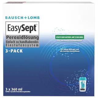 Bausch + Lomb EasySept Peroxidlösung für weiche Kontaktlinsen, 3er Pack (3 x 360 ml)