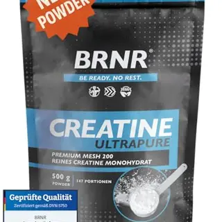 BRNR Creatin Monohydrat Pulver, 500g – reines, geprüftes Kreatin Monohydrat ohne technische Details