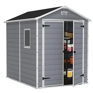 Keter Gerätehaus Manor 6x8, Grau, 7,6 m³