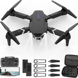 Faltbare HD 4K FPV Drohne mit Kamera, ideal für Anfänger, mit 2 Akkus, WiFi Live-Übertragung, Headless Mode, Flugbahn, Hindernisvermeidung, One-Key Start/Landen