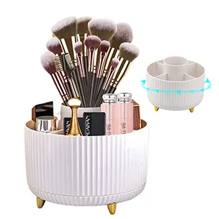 DASIAUTOEM Make Up Organizer, 360° drehbar, Kosmetikregal, Pinsel, Lippenstift & Lidschatten, für Zimmer & Bad