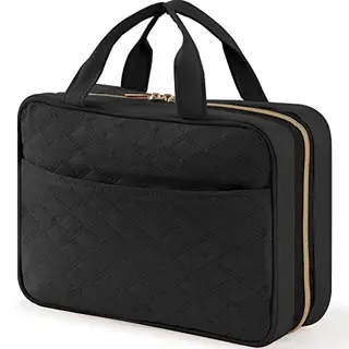 Lifewit Kulturtasche Damen zum Aufhängen, große Kosmetiktasche, Schwarz