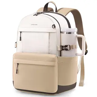 LOVEVOOK Damen Rucksack, 15,6 Zoll Schulrucksack für Teenager