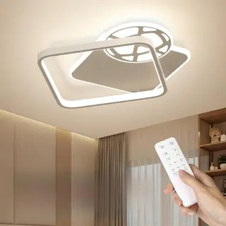OTREN LED Deckenleuchte Dimmbar 43CM Fußballlampe mit Fernbedienung & App für Wohnzimmer, Kinder- und Jugendzimmer