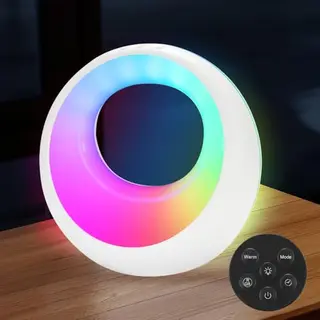 Afenau LED Nachttischlampe, Touch Dimmbar mit Fernbedienung, RGB Farbwechsel, USB Aufladung, für Schlafzimmer und Wohnzimmer