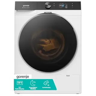 Gorenje Waschmaschine 10kg, Dampffunktion, TFT-Display, leise, 20 Programme, AutoDosing, schnellwäsche, weiß