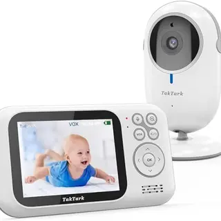 TakTark Babyphone mit Kamera, 3.2'' Video Monitor, Nachtsicht und Gegensprechfunktion