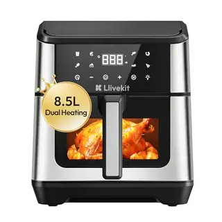 LLIVEKIT 8,5L Heißluftfritteuse XXL mit Doppelheizquelle