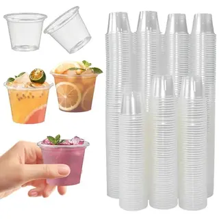 LANSKYLAN 500 Stück 40ml Plastikeinwegbecher - Transparente Shotgläser für Partys