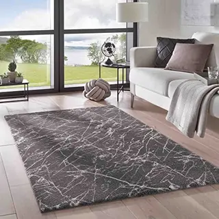 Supersoft Kurzflor Teppich Valetta Marmor modern waschbar für Wohnzimmer Schlafzimmer 160x230 cm