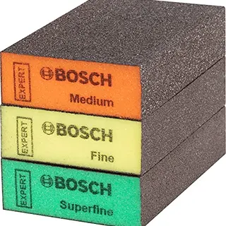 Bosch 3X EXPERT Schleifschwämme Ø 69 mm - Mittel/Fein/Superfein für Holz