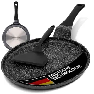 ZWIEGER Crepe Pfanne 26 cm - Beschichtet, Induktion, Spülmaschinenfest, Für alle Herdarten, PFOA- & PFOS-frei