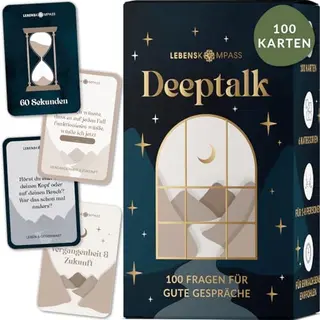 LEBENSKOMPASS® Deeptalk Kartenspiel für Paare, Freunde und Familie - Vertieft Beziehungen und Freundschaften