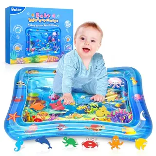 Dusor Wassermatte für Babys 3-9 Monate, Aufblasbare Spielmatte, BPA-frei, Spaßaktivitäten zur Förderung des Wachstums