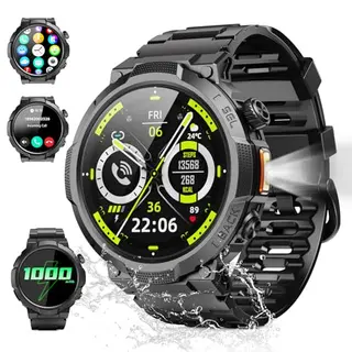 Soudorv Smartwatch Herren, 1000mAh mit Telefonfunktion