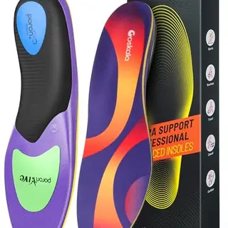 Orthopädische Einlegesohlen für Herren und Damen, Fußgewölbeunterstützung, bei Plattfuß, Plantarfasziitis, Fersensporn, zuschneidbar, Violett