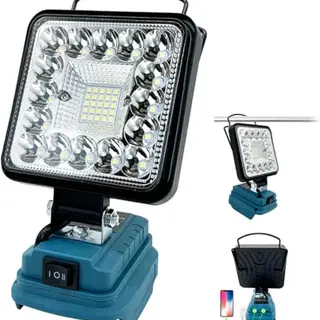 Makita 18V Akku Lampe, 48W 4800LM LED Arbeitsleuchte, tragbares Flutlicht für Camping und Notfälle (ohne Akku)
