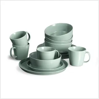 Springlane Geschirrset 16-tlg. Sweet Scandi, Mint, für 4 Personen aus New Bone Keramik