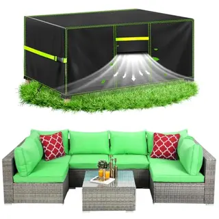 BOELI Abdeckung für Gartenmöbel, winterfest, 420D Oxford, 180x120x74cm