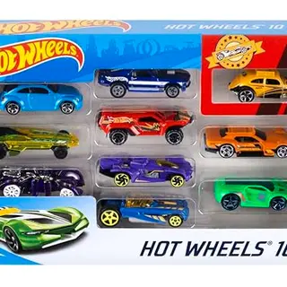 Hot Wheels 10er Geschenkset mit 1:64 Die-Cast Autos – Spielzeugautos für Kinder ab 3 Jahren