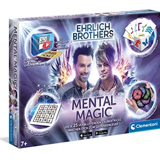 Clementoni Ehrlich Brothers Mental Magic - Zauberkasten für Kinder ab 7 Jahren mit Anleitung und 3D Erklärvideos