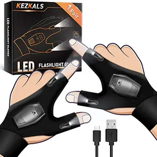 KEZKALS Geschenke für Männer Papa, Angelzubehör & LED Angeln Handschuhe