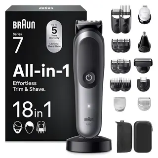 Braun Multigroom Series 7 18-in-1 Trimmer AIO7585 Grau