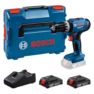 Bosch Professional 18V Akku-Bohrschrauber GSB 18V-25 mit 2 Akkus GBA 2,0 Ah und L-BOXX