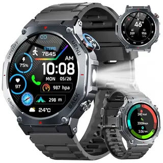 Smartwatch Herren mit 1,43" AMOLED Always-On Display und integriertem GPS