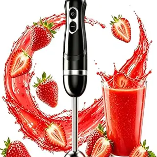 BESROY 1100W Edelstahl Stabmixer mit 2 Geschwindigkeiten, Turbo, spülmaschinenfest für Smoothies, Suppen & Babynahrung