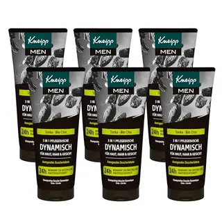 Kneipp MEN 3 in 1 Pflegedusche - Mit Tonkabohne & Bio Chia - Duschgel für Haut, Haar & Gesicht - 200ml