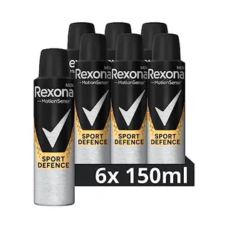 Rexona Men Anti-Transpirant Spray Sport Defence 6x150 ml – 48h Schutz gegen Geruch & Achselnässe
