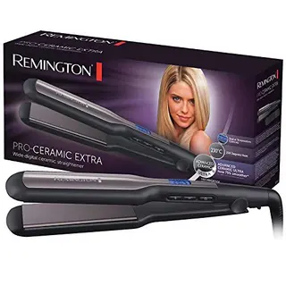 Remington Pro-Ceramic Extra Glätteisen mit 45mm Stylingplatten für dickes und lockiges Haar, LCD-Display, 150-230°C